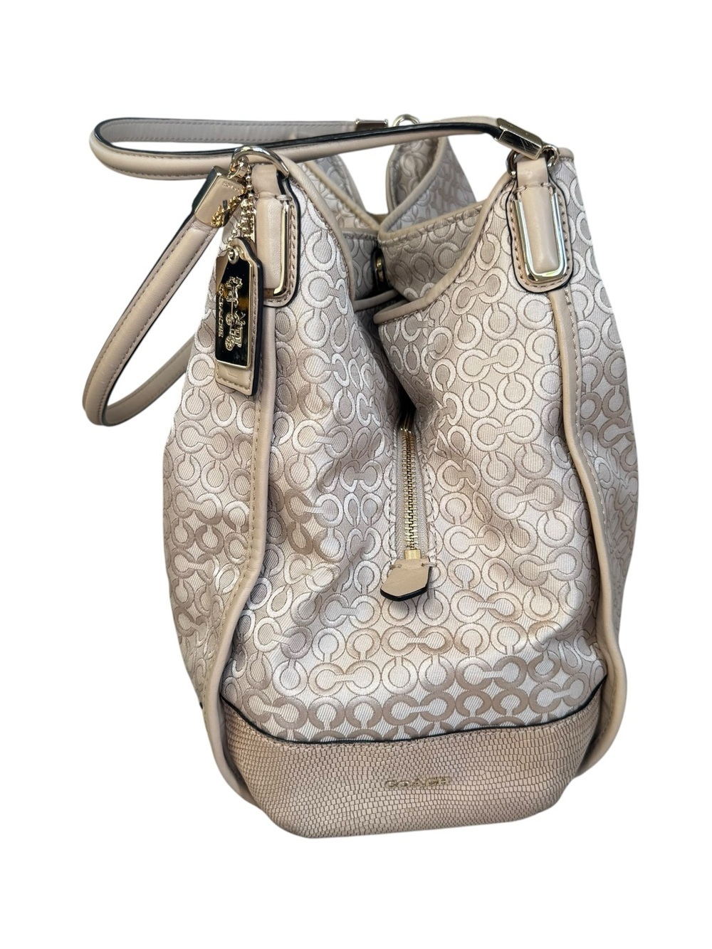 Coach Madison Op Optic Art Pearlescent Small Phoebe 27843 $298 LI/Khaki - Picture 5 of 16